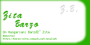 zita barzo business card